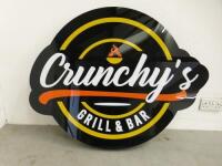 Crunchy's Plastic Sign. Diameter 99cm.