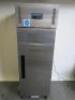 Polar Stainless Steel Single Door Commercial Upright Freezer, Model G593-02, S/N 6036971. Size H200 x W68 x D82cm.