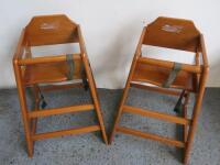 2 x Tablecraft Products Childrens High Chairs.