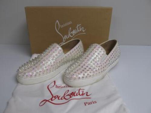 Pair of Christian Louboutin Roller Boat Woman Flats, Size 38.5. Comes with Original Box & Dust Cover.