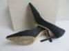 Pair of Jimmy Choo Romy 85 Shoes in Black/Anthracite, Size 38.5. Comes with Original Box. - 4