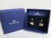 Pair Of Swarovski Swan Ear Rings. Comes in Original Box.