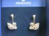 Pair Of Swarovski Swan Ear Rings. Comes in Original Box. - 2