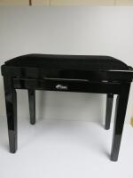 Tiger Height Adjustable Wooden Piano Stall in Black.