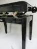 Tiger Height Adjustable Wooden Piano Stall in Black. - 3