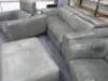 4 Piece Soft Grey Leather Sofa Set on Chrome Feet to Include: 1 x 2 Seater Sofa with Electric Recliner Head Rest, Size H60 x W200x D105cm 1 x 2 Seater Sofa with Manual Recliner Head Rest, Size H60 x W180 x D105 ,1 x Arm Chair with Electric Recliner Head - 8