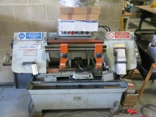 Metal Horizontal Band Saw, Model VE250, S/N 01925183, Blade 1" x .03" x 130". Comes with 6 Additional Spare Blades and Operating Manual.