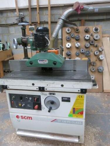 SCM TF 130 PS Class Spindle Moulder, S/N AE 194034, Year 2008. With Fitted Steff Power Feed.