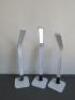 3 x Portable Folding Diamond LED Lights, Model DK19893. Comes with 1 x Power Supply.