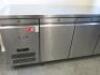 Williams Stainless Steel 3 Door Refrigerated Counter, Model LJISA JADE, S/N 583089. Size H85 x W185 x D65cm. - 2