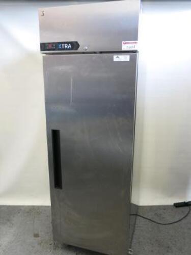 Xtra by Foster Stainless Steel Single Door Freezer, Model XR600L, S/N E5534334.