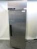 Xtra by Foster Stainless Steel Single Door Freezer, Model XR600L, S/N E5534334.