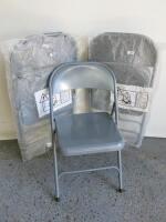 3 x Habitat Macadam 011118 Folding Metal Chairs (New).