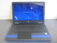 HP Pavilion 15.5"Laptop, Model 3168NGW. Running Windows 10 Home, Intel Core i3-6100U CPU @ 2.3 GHZ, 8GB RAM, 916GB HDD. Note: Requires PSU.