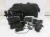 Sony PXW-FS7 4K XDCAM Professional Digital Camcorder, S/N 0030116. Comes with Sony Side Handle Adapter, Sony 3.5" External Screen & Bar Attachment, Sony XQD Card Reader, Sony Remote Commander, Small Rig Shoulder Pad, Eye Piece, Hawkwoods V-Lock Adapter, S