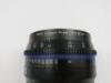 Set of 5 Zeiss Compact Prime CP.3 Lenses to Include: 1 x CP.3 25/T2.1, S/N 50066809, 1 x CP.3 35/T2.1, S/N 50069850, 1 x CP.3 50/T2.1, S/N 50071330, 1 x CP.3 85/T2.1, S/N 50072842, 1 x CP.3 100/T2.1 CF, S/N 50074762. Comes with Zeiss Cleaning Kit & Genui - 12