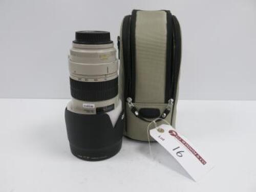 Canon Ultrasonic EF 70-200MM f/2.8L USM Lens with Soft Case & Canon ET-87 Hood.