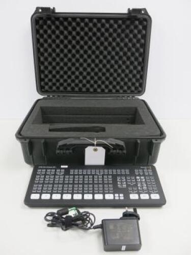 Blackmagic Design Atem Mini Extreme ISO. Comes with Power Supply and Black Plastic Hard Shell Case with Foam insert.