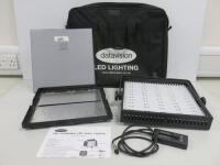 Datavision DVS-LED600HS Studio Light. Comes with Dimmer Control, 3 x Filters & Soft Carry Case. NOTE: requires DC14.8-15V power supply.