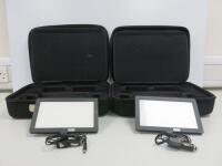 Pair of L S 8" Led Light Panels. Comes with 2 x Cigarette Power Supplies & Carry Cases.