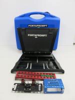 Portaprompt 365 Personal Prompting Device. Comes with T10 Glass Reflector, Folding Cloth Hood, Mounting Clamps & Rigging Plates. Comes with Quick Rigging Guide & Plastic Carry Case.