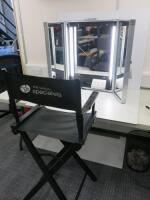 Bespoke Cases Flightcase Illuminated Make Up Mirror with Rio Professional Make Up Artists Chair.