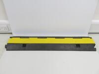 10 x Lengths of 2 Channel Outdoor Cable & Hose Floor Protection Ramp, Size 100cm.