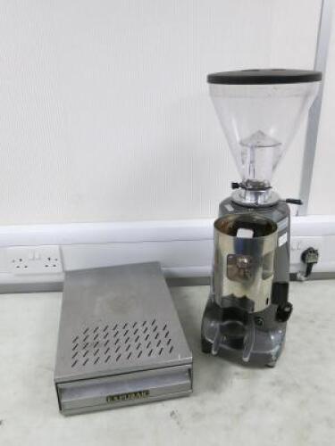 Mazzer Luigi Coffee Grinder, Model Super Jolly AUT, S/N 173988 with S/S Knock Box.