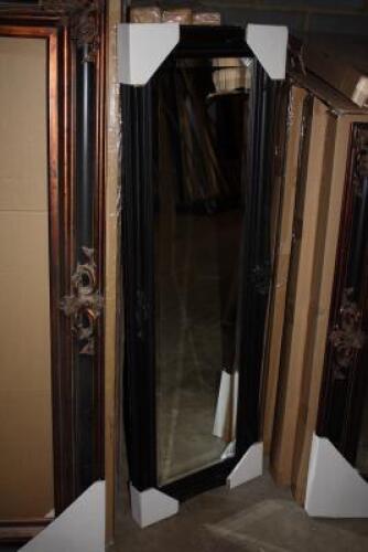 4 x Boxed - 12 x 48" Mirror with Black Ornate Frame (1694BKFM)