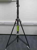 Manfrotto Geared Wind Up Stand, Model 087NW in Black with Wheels. Height 3.7m.