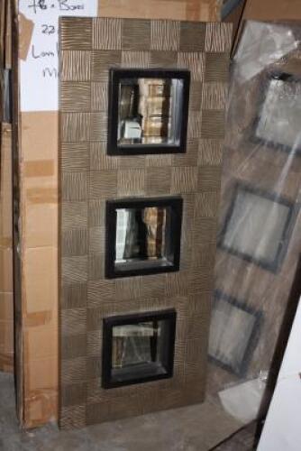 7 x Boxed - 20 x 49" Squared Effect Mirror Frame with 3 x Mirrors (239BSFM)