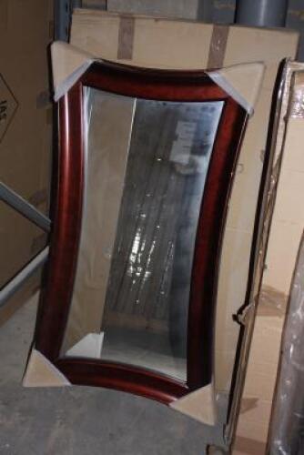 6 x 17.5 x 35" Mirror with Mahogany Effect Frame (143WFM) 4 LOOSE/2 BOXED