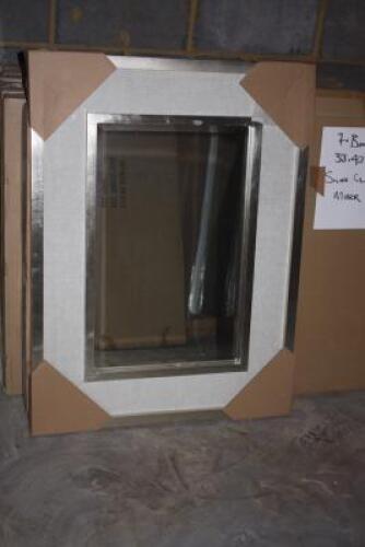 7 x Boxed - 30 x 40" Mirror with Silver/Glazed Material Frame (M01585)