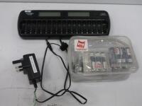 Youshiko YC1600�LCD Battery Charger for AA/AAA Ni-MH/Ni-CD. Comes with 19 x AA & 12 x AAA Batteries.