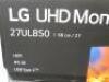 LG 27" UHD 4k Monitor, Model 27UL850. Comes in Original Box with Additional Desk. - 2