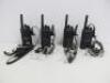Motorola XT460 Two Way Radio Set to Include: 4 x XT460 Radios, 4 x Rapid Chargers & 4 x Earpiece with In Line Mic. - 3
