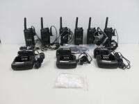 Motorola XTNiD Two Way Radio Set to Include: 6 x XTNiD Radios, 3 x Rapid Chargers & 6 x Earpiece with In Line Mic.