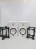 Pair of Yamaha HS7 Powered Speaker System in White. Comes with 2 x Stands. - 2