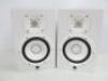 Pair of Yamaha HS7 Powered Speaker System in White. Comes with 2 x Stands. - 4