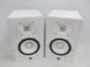 Pair of Yamaha HS7 Powered Speaker System in White. Comes with 2 x Stands. - 5