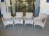 4 x Glendale Mocha Rattan Garden Chairs. NOTE: missing 1 x cushion. - 2