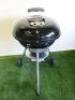 Weber Compact Kettle Charcoal BBQ in Black with Cover (Ex-Display). Size Dia 47cm. - 2