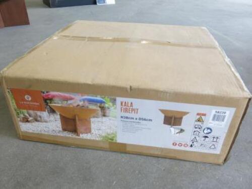 La Hecienda Kala Firepit (Boxed), RRP £109.99. Size H38 x Dia56cm.