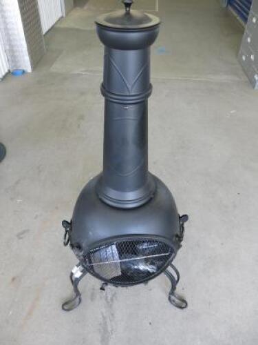 La Hacienda Murcia Steel Chimenea XL (Ex-Display). Size H136 x Dia48cm.