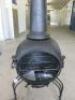 La Hacienda Murcia Steel Chimenea XL (Ex-Display). Size H136 x Dia48cm. - 2