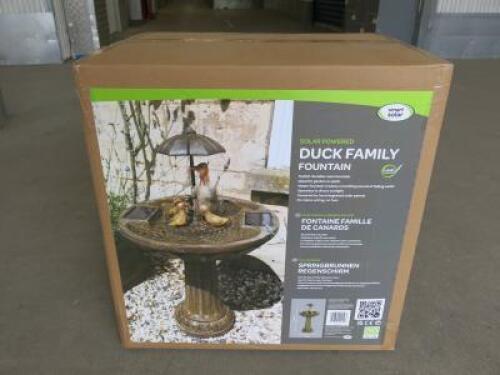 Smart Solar Duck Family Water Garden Fountain (Boxed).