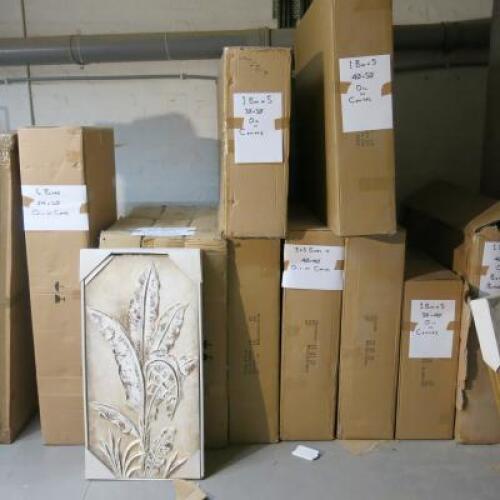 MULTI BID LOT - 110 Boxes Containing 288 Assorted Finished/Packed Canvas & Board Artworks to Include Lots 1A - 1P. NOTE: this is a bulk purchase lot and will only be considered or accepted if the bid exceeds individual bids placed on Lots 1A - 1P. Accepta