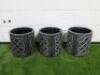 3 x Stewart Lead Effect Planter. Size H33 x Dia32cm.