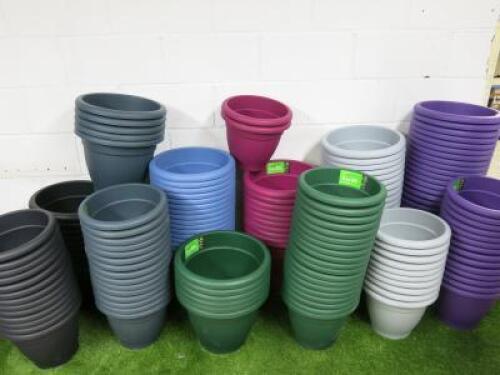 167 x Assorted Colour & Size Stewart Essential Plant Pots to Include: 94 x 39cm & 73 x 33cm.