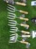 24 x Kent & Stowe Wooden Handle Garden Tools to Include: 2 x Leaf Rakes, 4 x Spades, 3 Edge Hoe, 3 x Long Handle Trails, 2 x Cultivators, 6 x Hand Trail & 6 x Hand Forks. - 5